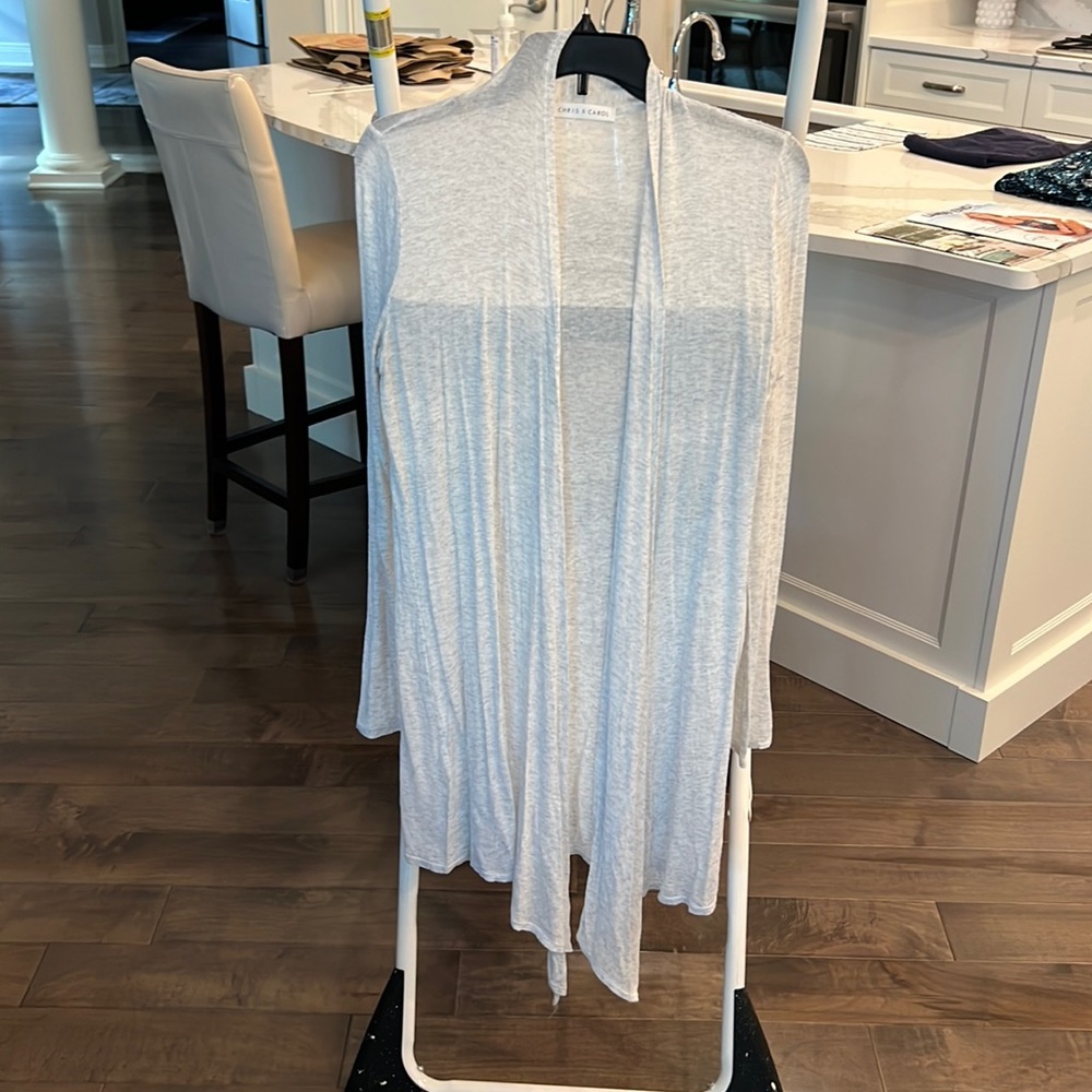 Lightweight heather grey cardigan